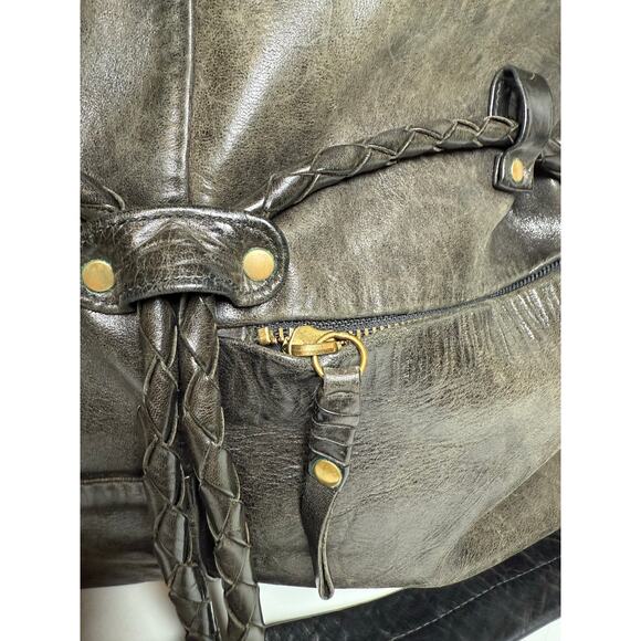 Vintage Cornelian Taurus Daisuke Iwanaga Leather Shoulder Bag w/Bronze Hdw $1800 - Picture 11 of 12